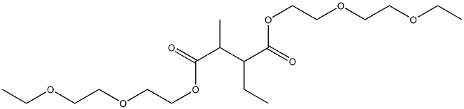 2-エチル-3-メチルこはく酸ビス[2-(2-エトキシエトキシ)エチル] 化学構造式