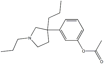 Acetic acid 3-(1,3-dipropyl-3-pyrrolidinyl)phenyl ester Struktur