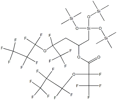 2,3,3,3-Tetrafluoro-2-(heptafluoropropoxy)propanoic acid [1-[[tris(trimethylsilyloxy)silyl]methyl]-3,4,4,4-tetrafluoro-3-(heptafluoropropoxy)butyl] ester Struktur