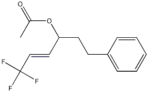 Acetic acid (E)-1-(2-phenylethyl)-4,4,4-trifluoro-2-butenyl ester Struktur