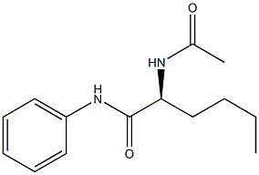 [S,(-)]-2-(Acetylamino)-N-phenylhexanamide Struktur
