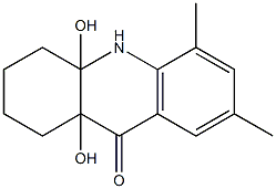 4a,9a-Dihydroxy-5,7-dimethyl-1,2,3,4,4a,9a-hexahydroacridin-9(10H)-one Struktur