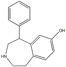 2,3,4,5-Tetrahydro-5-phenyl-1H-3-benzazepin-7-ol Struktur