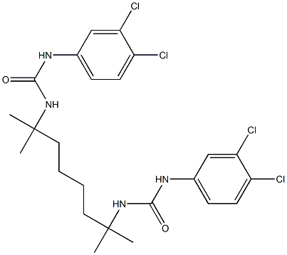 1,1'-(1,1,6,6-Tetramethyl-1,6-hexanediyl)bis[3-(3,4-dichlorophenyl)urea] Struktur