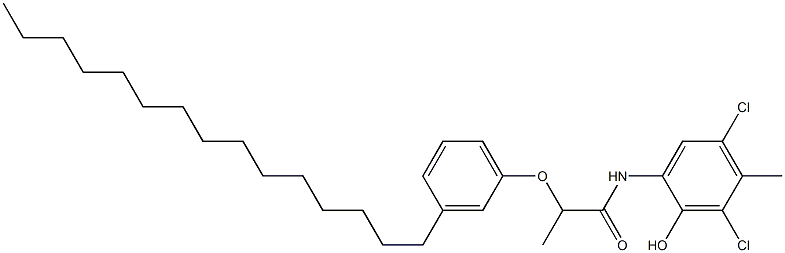 2-[2-(3-Pentadecylphenoxy)propanoylamino]-4,6-dichloro-5-methylphenol