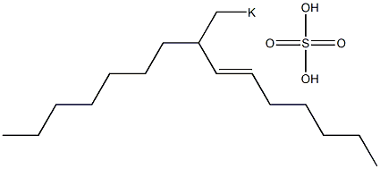 Sulfuric acid 2-heptyl-3-nonenyl=potassium ester salt Structure