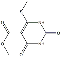 1,2,3,4-Tetrahydro-2,4-dioxo-6-(methylthio)pyrimidine-5-carboxylic acid methyl ester Struktur