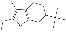 4,5,6,7-Tetrahydro-2-ethyl-3-methyl-6-tert-butylbenzofuran Struktur