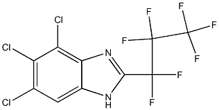 2-(Heptafluoropropyl)-4,5,6-trichloro-1H-benzimidazole Structure