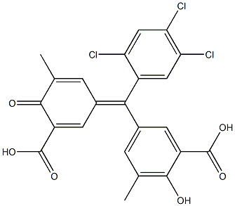  5-[(3-Carboxy-4-oxo-5-methyl-2,5-cyclohexadien-1-ylidene)(2,4,5-trichlorophenyl)methyl]-2-hydroxy-3-methylbenzoic acid