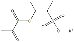 2-(メタクリロイルオキシ)-1-メチル-1-プロパンスルホン酸カリウム 化学構造式