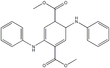 2,5-ジアニリノジヒドロテレフタル酸ジメチル 化学構造式