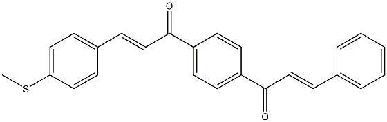 (E)-3-(4-Methylthiophenyl)-1-(4-cinnamoylphenyl)-2-propen-1-one 结构式