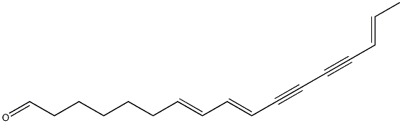(7E,9E,15E)-7,9,15-ヘプタデカトリエン-11,13-ジイナール 化学構造式