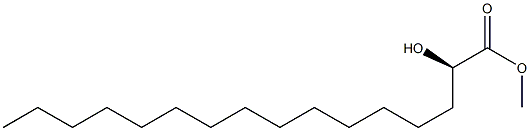 (S)-2-ヒドロキシヘキサデカン酸メチル 化学構造式