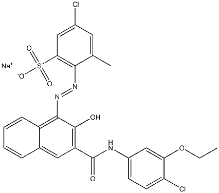  3-Chloro-5-methyl-6-[[3-[[(4-chloro-3-ethoxyphenyl)amino]carbonyl]-2-hydroxy-1-naphtyl]azo]benzenesulfonic acid sodium salt