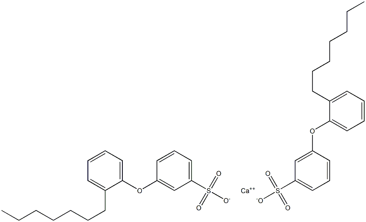 Bis[3-(2-heptylphenoxy)benzenesulfonic acid]calcium salt Structure