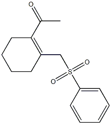 1-Acetyl-2-(phenylsulfonylmethyl)cyclohexene Struktur
