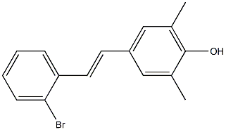 4-[(E)-2-(2-Bromophenyl)ethenyl]-2,6-dimethylphenol Structure