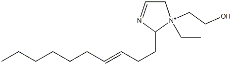 2-(3-Decenyl)-1-ethyl-1-(2-hydroxyethyl)-3-imidazoline-1-ium Struktur