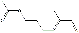 (E)-6-アセトキシ-2-メチル-2-ヘキセナール 化学構造式