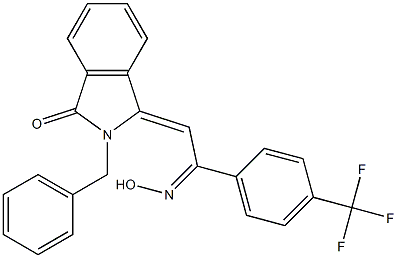 (1Z)-1-[(2E)-2-Hydroxyimino-2-(4-trifluoromethylphenyl)ethylidene]-2-benzyl-1H-isoindol-3(2H)-one Structure
