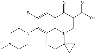 9-Fluoro-7-oxo-10-(4-methylpiperazin-1-yl)spiro[7H-pyrido[1,2,3-de]-1,4-benzoxazine-3(2H),1'-cyclopropane]-6-carboxylic acid