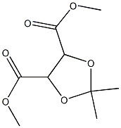 2,2-ジメチル-1,3-ジオキソラン-4,5-ジカルボン酸ジメチル 化学構造式