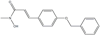 (E)-3-[4-ベンジルオキシフェニル]-N-メチル-2-プロペンヒドロキサム酸 化学構造式