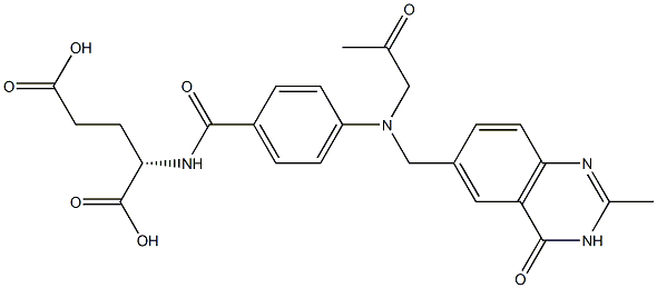 (2S)-2-[4-[N-[(3,4-Dihydro-2-methyl-4-oxoquinazolin)-6-ylmethyl]-N-(2-oxopropyl)amino]benzoylamino]glutaric acid