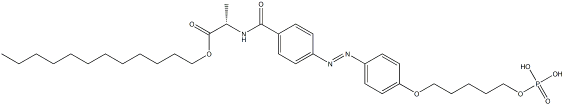  N-[4-[4-[5-(Phosphonooxy)pentyloxy]phenylazo]benzoyl]-L-alanine 1-dodecyl ester
