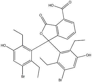 1,1-Bis(3-bromo-2,6-diethyl-5-hydroxyphenyl)-1,3-dihydro-3-oxoisobenzofuran-4-carboxylic acid Structure