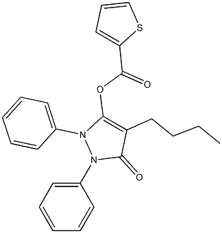 2-Thiophenecarboxylic acid 4-butyl-5-oxo-1,2-diphenyl-3-pyrazolin-3-yl ester