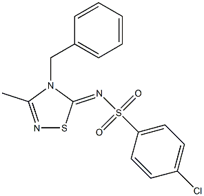  3-Methyl-4-benzyl-5-(4-chlorophenyl)sulfonylimino-4,5-dihydro-1,2,4-thiadiazole