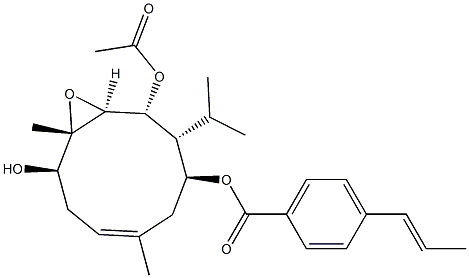(1S,2R,3R,4S,6E,10S)-6,10-Dimethyl-3-isopropyl-11-oxabicyclo[8.1.0]undec-6-ene-2,4,9-triol 2-acetate 4-trans-cinnamate|