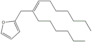 2-[(E)-2-ヘキシル-2-ノネニル]フラン 化学構造式