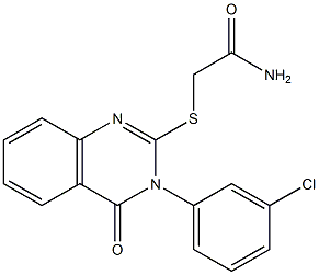 2-(2-Amino-2-oxoethylthio)-3-(3-chlorophenyl)-quinazolin-4(3H)-one Structure