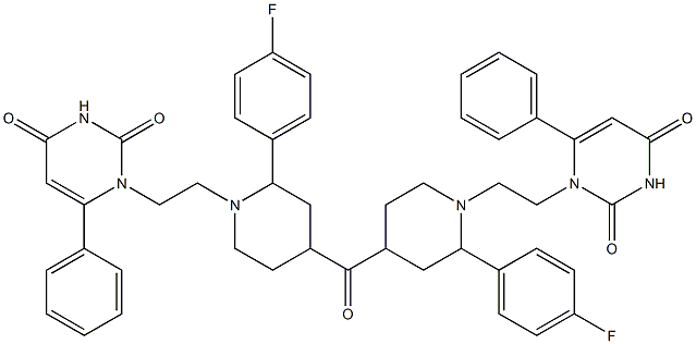 4-Fluorophenyl[1-[2-[(2,6-dioxo-4-phenyl-1,2,3,6-tetrahydropyrimidin)-3-yl]ethyl]piperidin-4-yl] ketone|