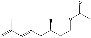 [R,(+)]-3,7-Dimethyl-5,7-octadiene-1-ol acetate Structure