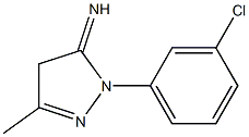 1-(m-クロロフェニル)-3-メチル-5-イミノ-2-ピラゾリン 化学構造式