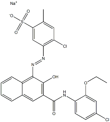  4-Chloro-2-methyl-5-[[3-[[(4-chloro-2-ethoxyphenyl)amino]carbonyl]-2-hydroxy-1-naphtyl]azo]benzenesulfonic acid sodium salt