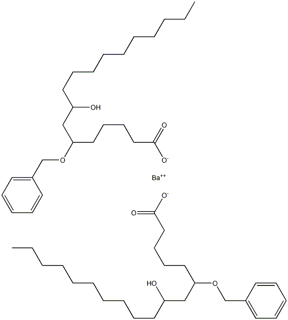 Bis(6-benzyloxy-8-hydroxystearic acid)barium salt Structure