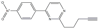  4-(4-Nitrophenyl)-2-(4-pentynyl)pyrimidine