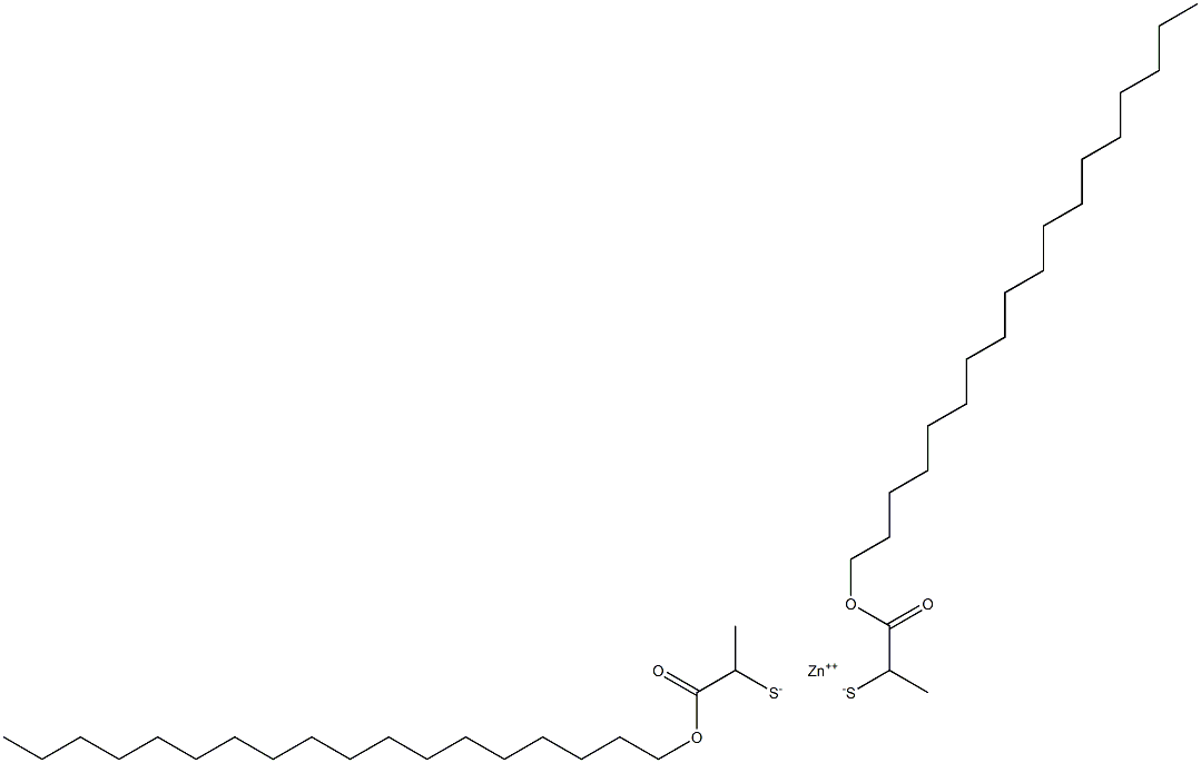 Zinc bis[1-(octadecyloxycarbonyl)ethanethiolate] Struktur