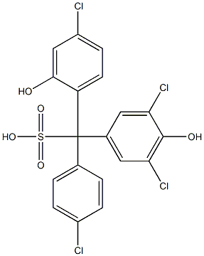  (4-Chlorophenyl)(4-chloro-2-hydroxyphenyl)(3,5-dichloro-4-hydroxyphenyl)methanesulfonic acid