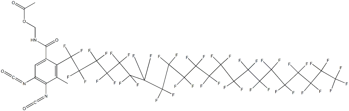 N-(Acetyloxymethyl)-2-(pentatetracontafluorodocosyl)-4,5-diisocyanato-3-methylbenzamide Structure
