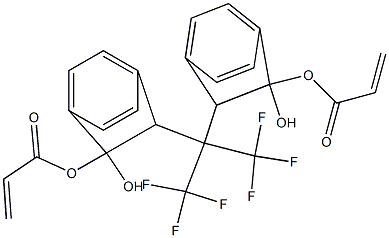 Diacrylic acid 1,1,1,3,3,3-hexafluoropropane-2,2-diylbis[(p-phenylene)(oxy)(ethylene)] ester Structure