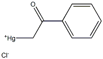(Phenylcarbonylmethyl)mercury(II) chloride Struktur
