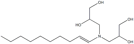 3,3'-(1-Decenylimino)bis(propane-1,2-diol) Structure