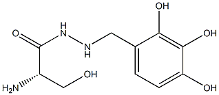L-セリンN'-[(2,3,4-トリヒドロキシフェニル)メチル]ヒドラジド 化学構造式